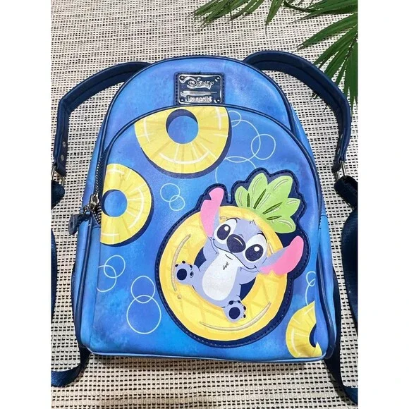 Loungefly Disney Lilo And Stitch Pineapple Floaty Stitch Mini Backpack - Picture 2 of 12
